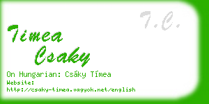 timea csaky business card