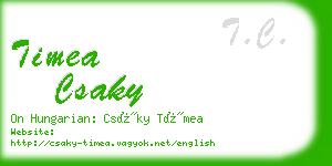 timea csaky business card